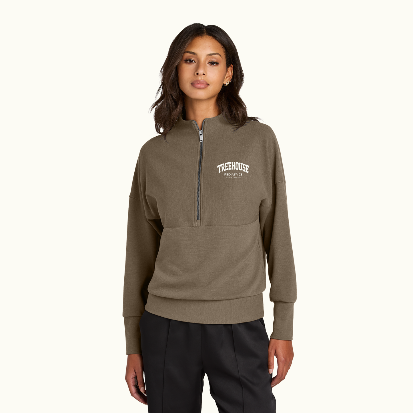 Treehouse Linear Texture 1/4-Zip