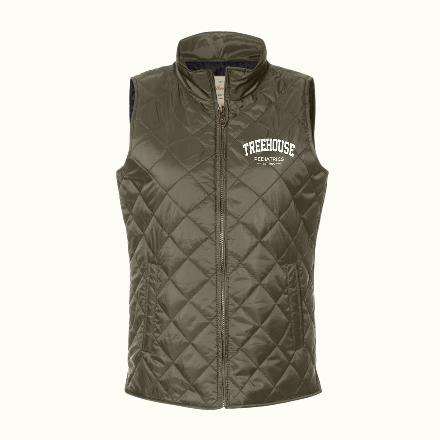 Treehouse- Women's Vintage Diamond Quilted Vest