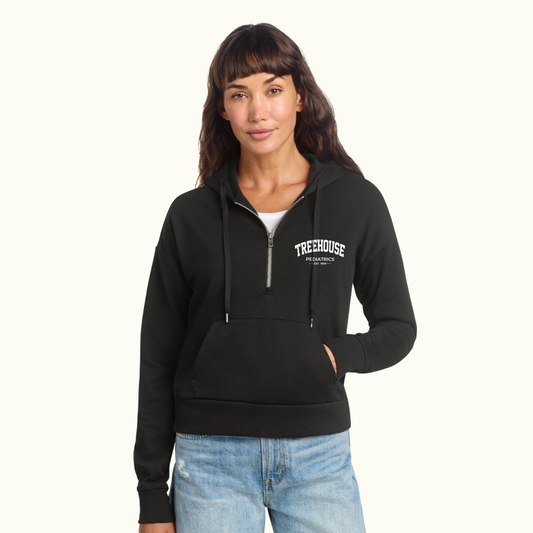 Treehouse- Women's Tri Fleece 1/2 Zip  Hoodie Sweatshirt