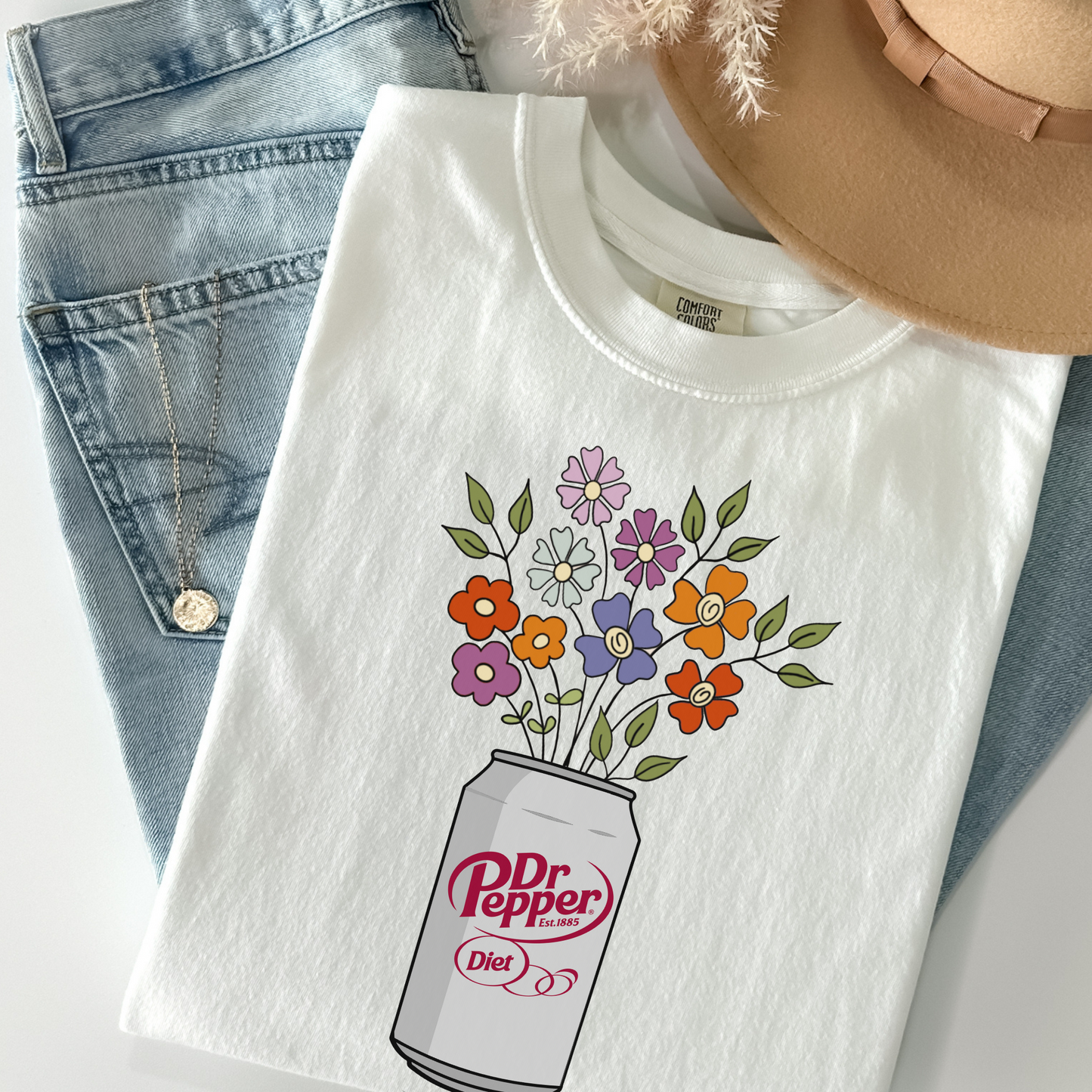 Diet Dr. Pepper & Flowers